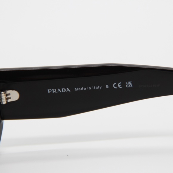 NEW PRADA PR06YS 09Q5S0 SQUARE BLACK PRADA SUNGLASSES PR06YSF 09Q-5S0  SPR 06Y - Picture 12 of 13